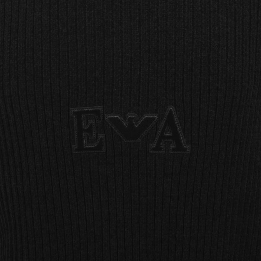 Emporio Armani Crew Neck Knit Jumper Black | Mainline Menswear ca